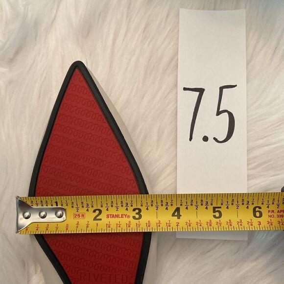 Riveted Off White Crème Gold Pointed Toe Flat Mules Shoes - Picture 13 of 16